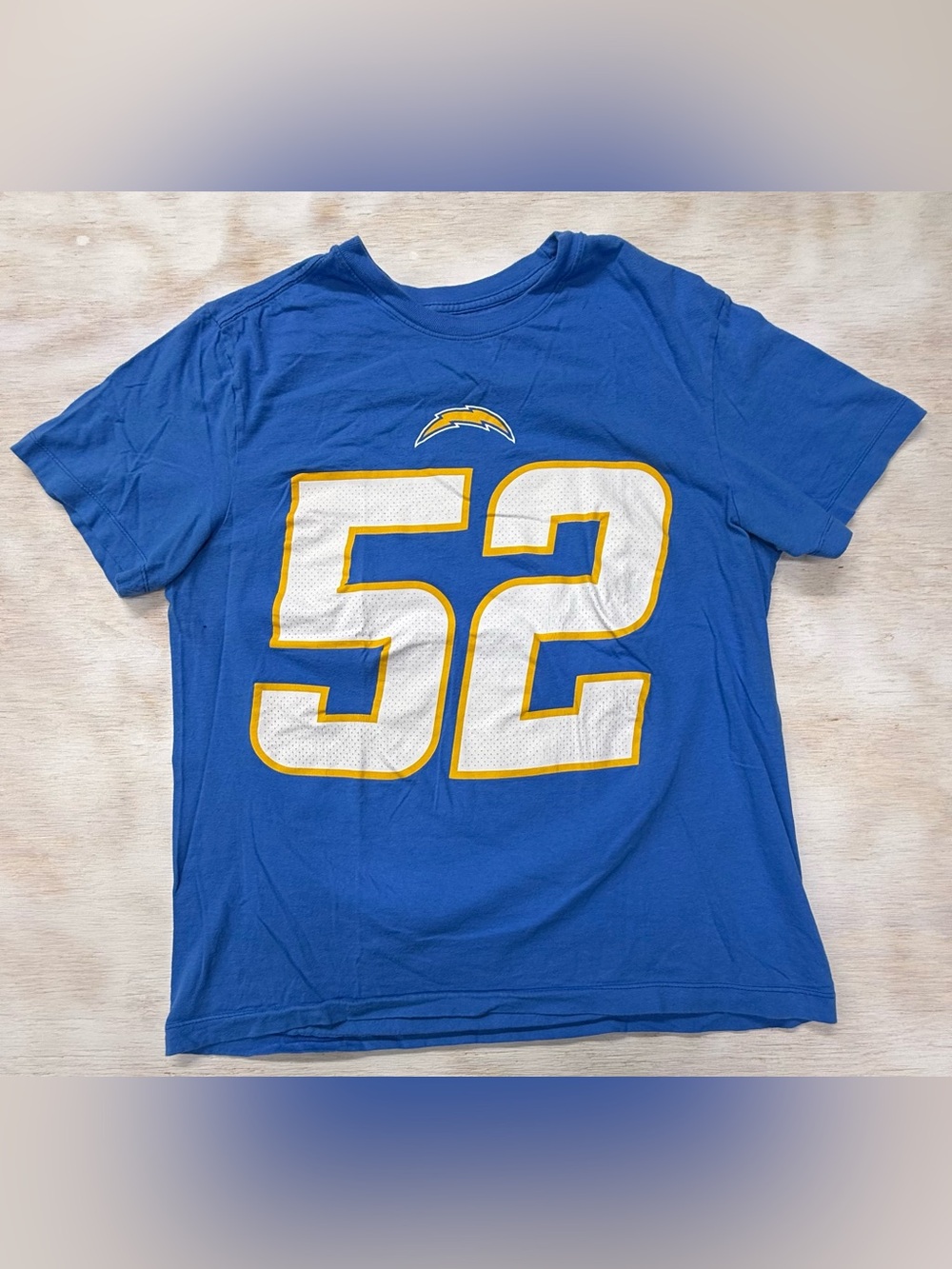 NFL Los Angeles Chargers #52 Mack Blue Football Tee Shirt